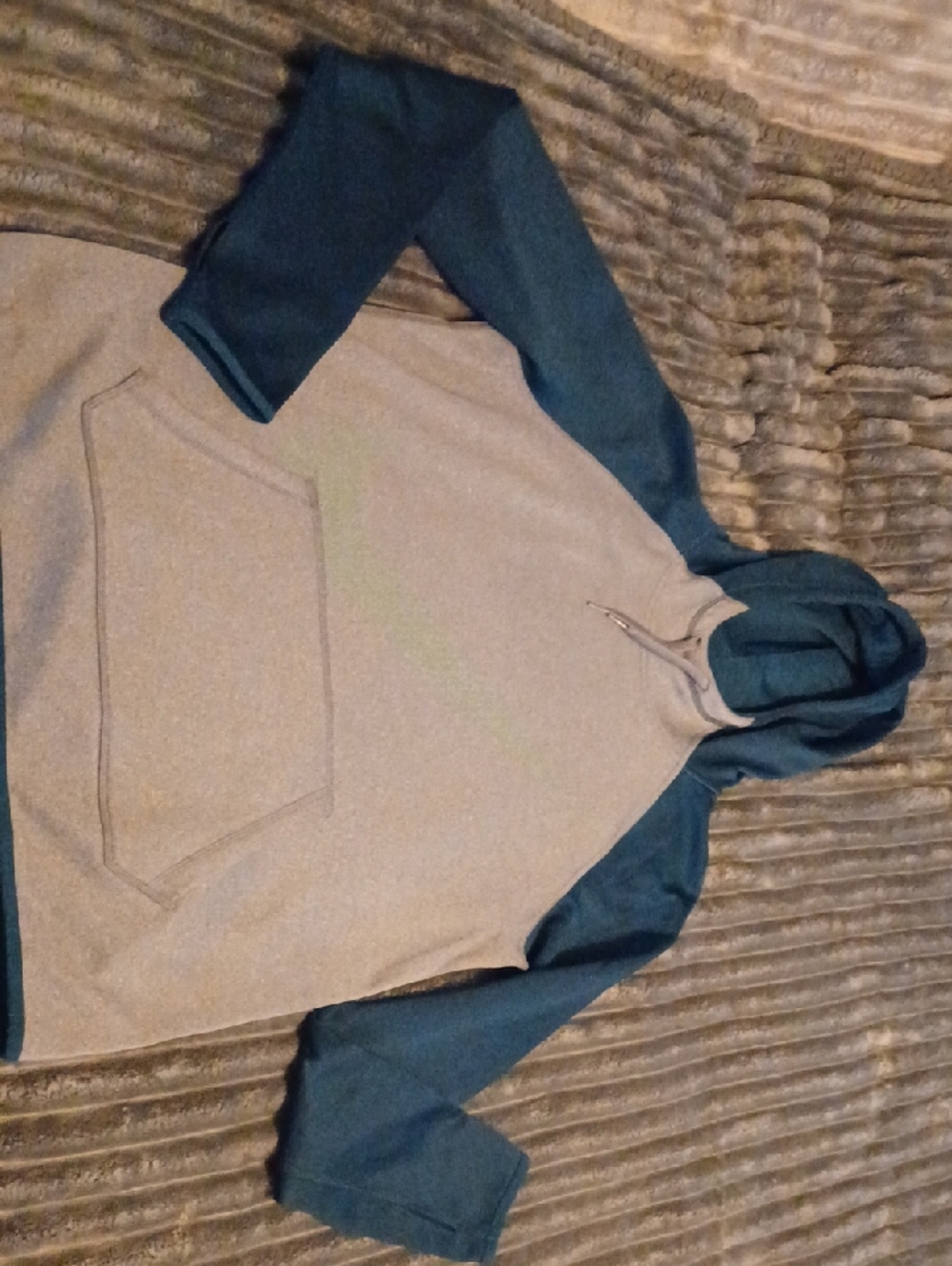 Nike Dri-FIT Gray and Teal Pullover Hoodie